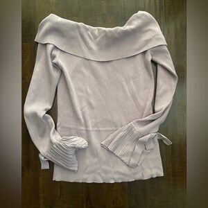zara off the shoulder purple lavender sweater size small